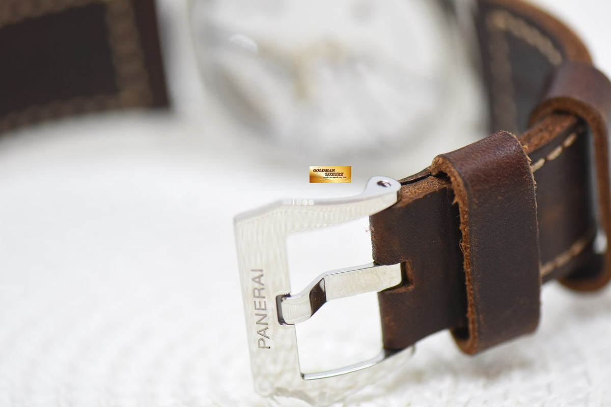 [SOLD] PANERAI LUMINOR 1950 3 DAYS 47mm BROWN MILITARY STYLE LIMITED EDITION MANUAL PAM 663 (LNIB)