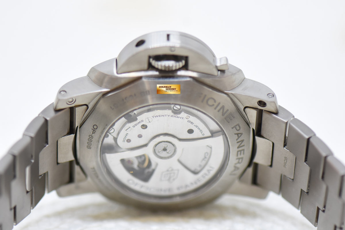 [SOLD] PANERAI LUMINOR MARINA 1950 TITANIUM CASE  44mm TOBACCO BROWN DIAL P.9000 AUTOMATIC PAM 351 (MINT)