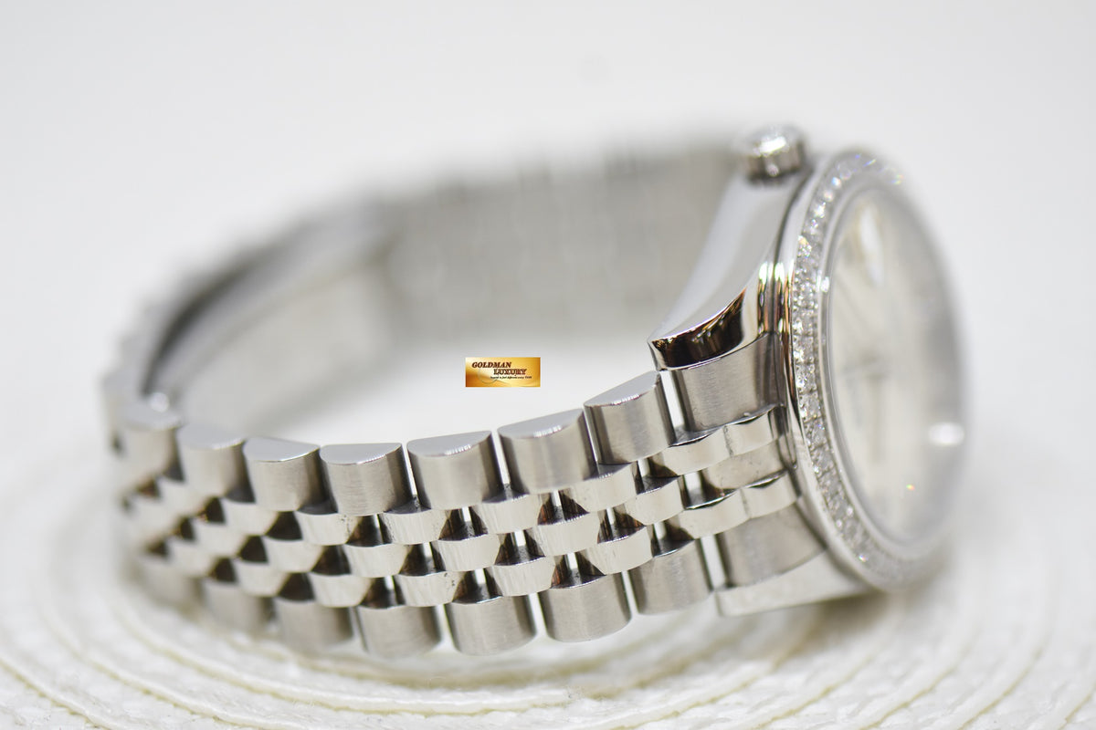 [SOLD] ROLEX OYSTER DATEJUST 31mm STEEL IN JUBILEE BRACELET SILVER DIAMOND DIAL & ORIGINAL DIAMOND BEZEL 178384 (LNIB)