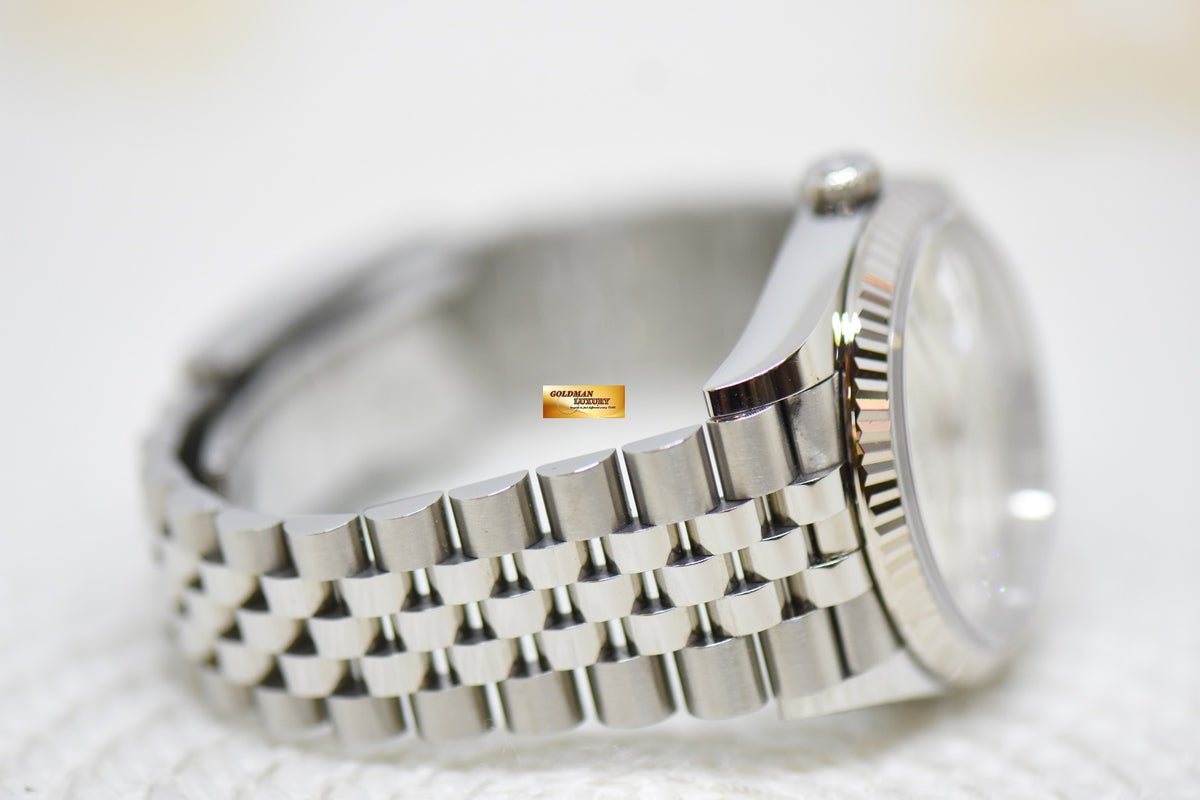 [SOLD] ROLEX OYSTER DATEJUST 36mm STEEL JUBILEE IN BRACELET SILVER ROMAN VIIX DIAMOND DIAL 126234 (NEW-UNWORN)