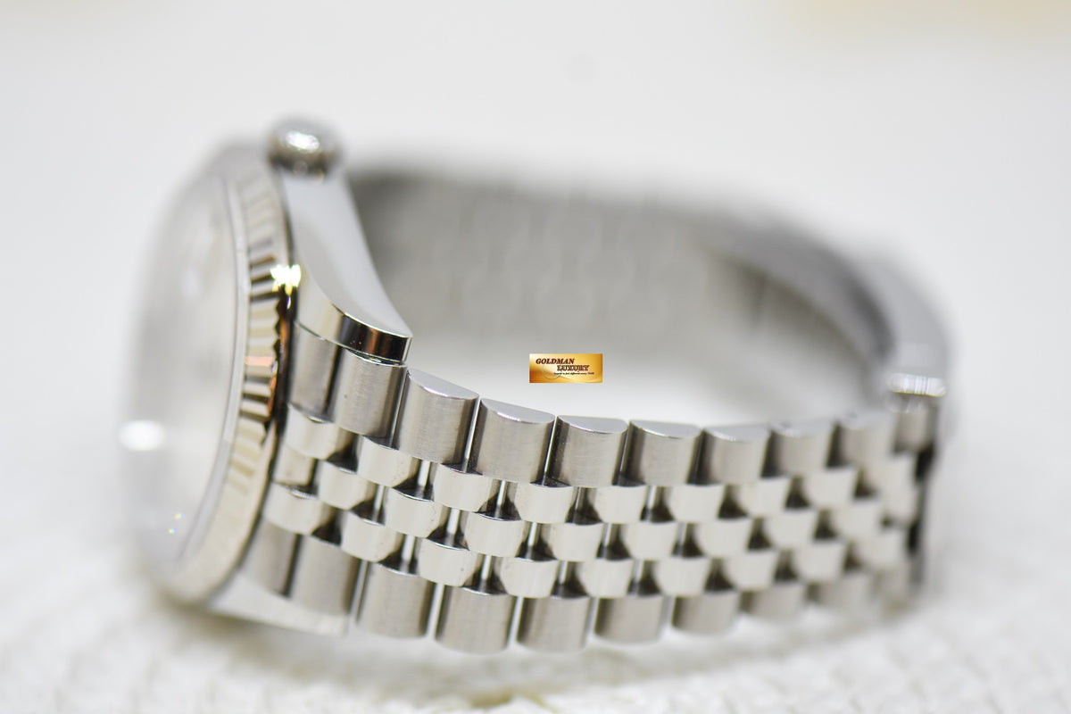 [SOLD] ROLEX OYSTER DATEJUST 36mm STEEL JUBILEE IN BRACELET SILVER ROMAN VIIX DIAMOND DIAL 126234 (NEW-UNWORN)