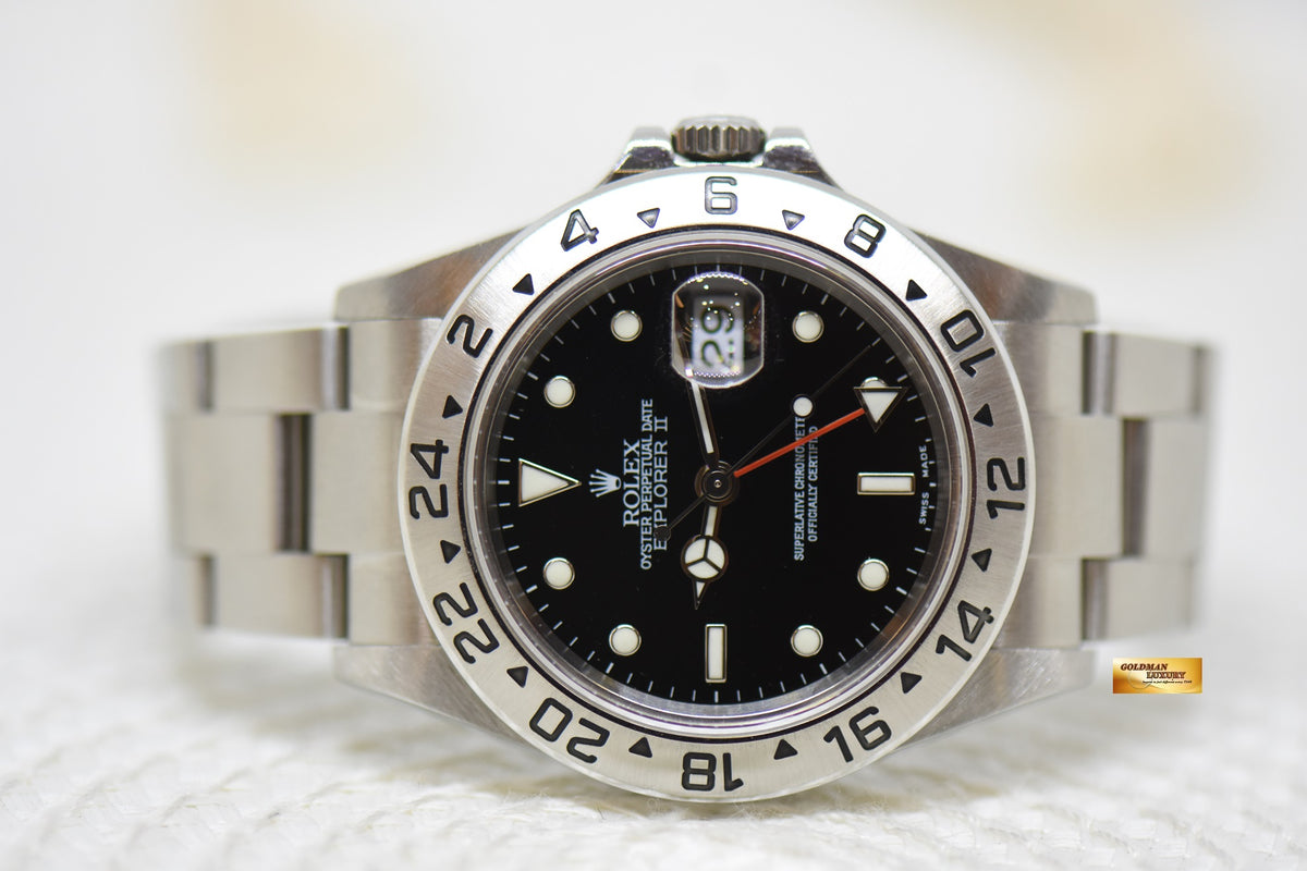 [SOLD] ROLEX OYSTER EXPLORER II 40mm STEEL BLACK DIAL CALIBRE 3185 16570 (NO PINHOLE-SEL) (MINT)