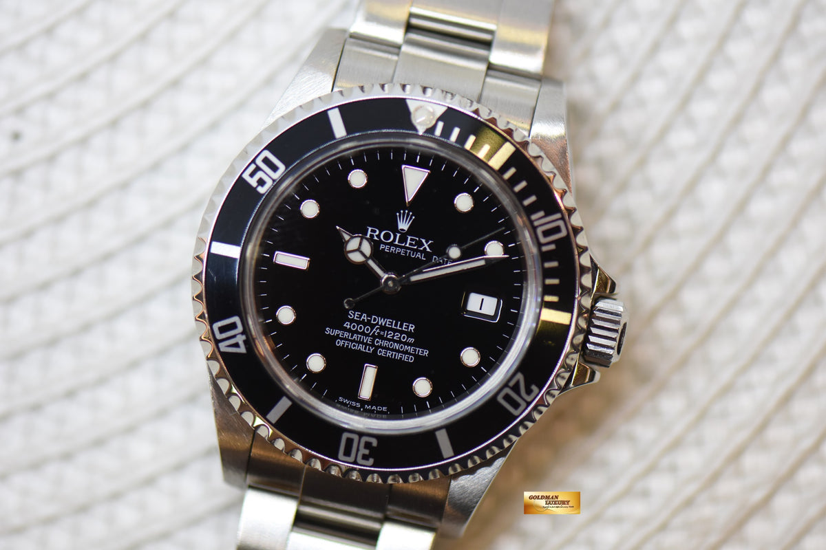 [SOLD] ROLEX OYSTER SEA DWELLER 40mm STEEL BRACELET BLACK DIAL 16600 (NO-PINHOLE-SEL) (MINT)