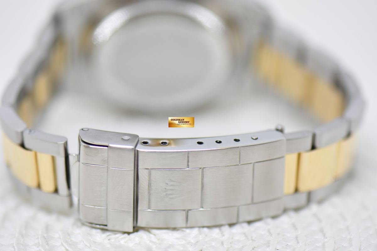 [SOLD] ROLEX OYSTER SUBMARINER 40mm HALF-GOLD IN OYSTER BRACELET BLACK TRITIUM DIAL 16613 (MINT)