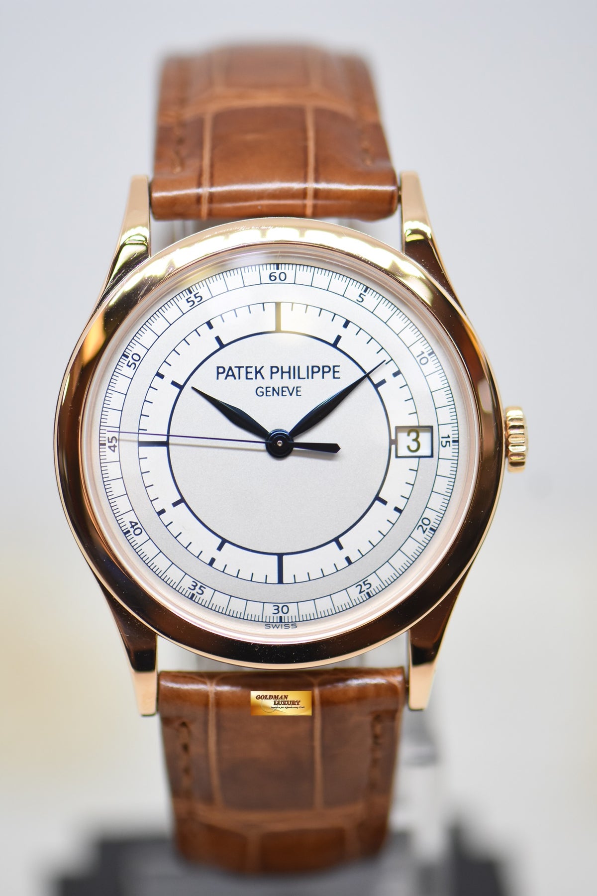 [SOLD] PATEK PHILIPPE CALATRAVA 38mm ROSE GOLD SECTOR DIAL AUTOMATIC 5296R (MINT)