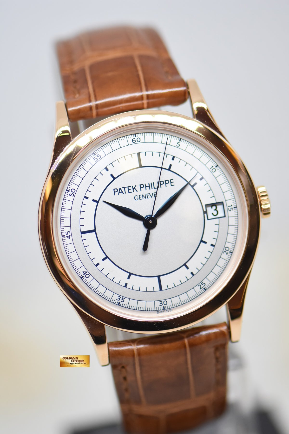 [SOLD] PATEK PHILIPPE CALATRAVA 38mm ROSE GOLD SECTOR DIAL AUTOMATIC 5296R (MINT)