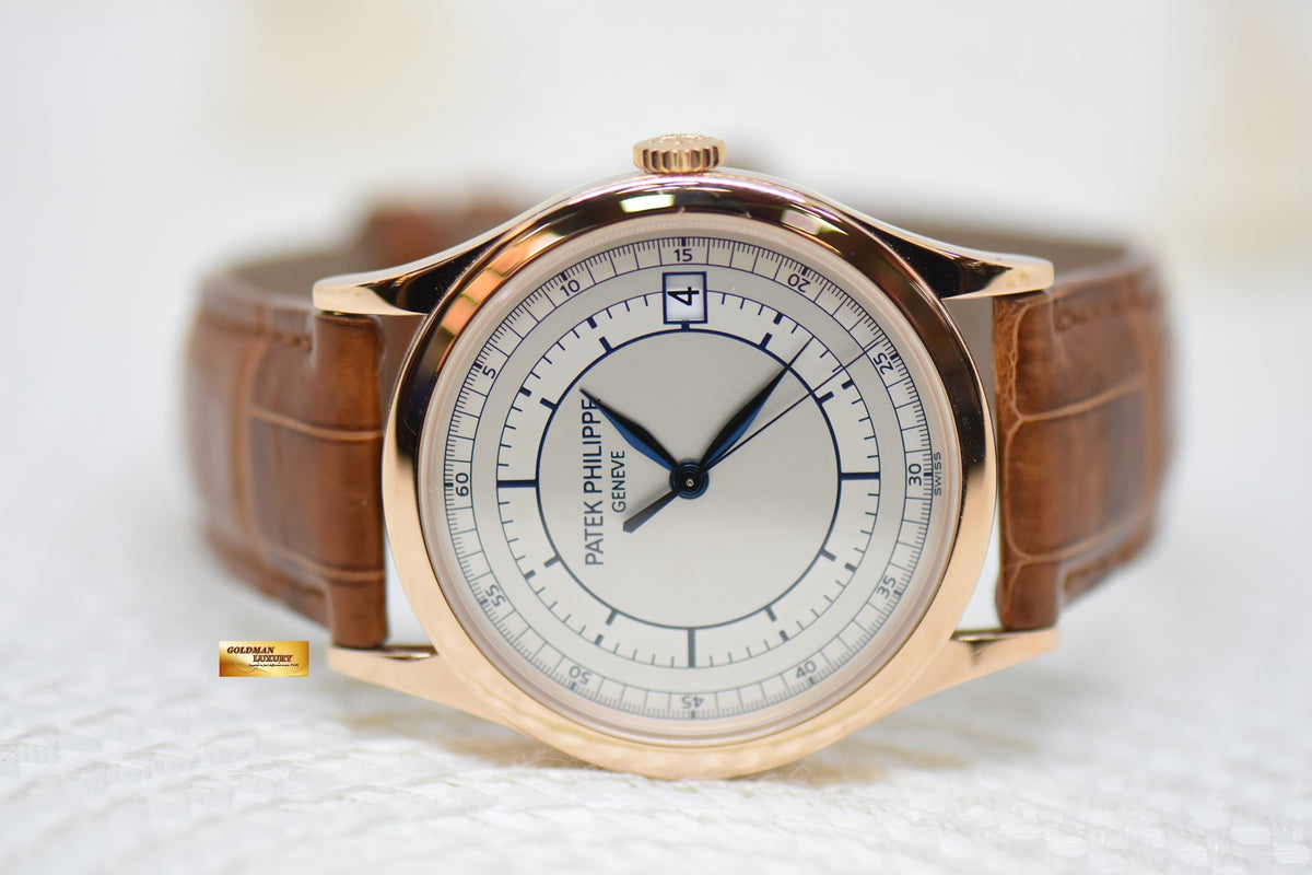 [SOLD] PATEK PHILIPPE CALATRAVA 38mm ROSE GOLD SECTOR DIAL AUTOMATIC 5296R (MINT)