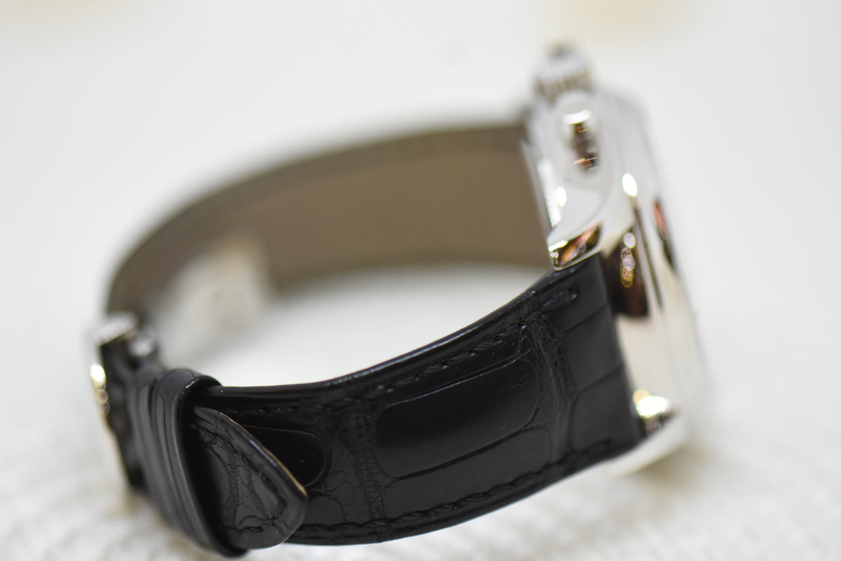 [SOLD] PATEK PHILIPPE ANNUAL CALENDAR FLYBACK CHRONOGRAPH 40.5mm PLATINUM IN LEATHER STRAP DARK GREY DIAL 5960P (MINT)