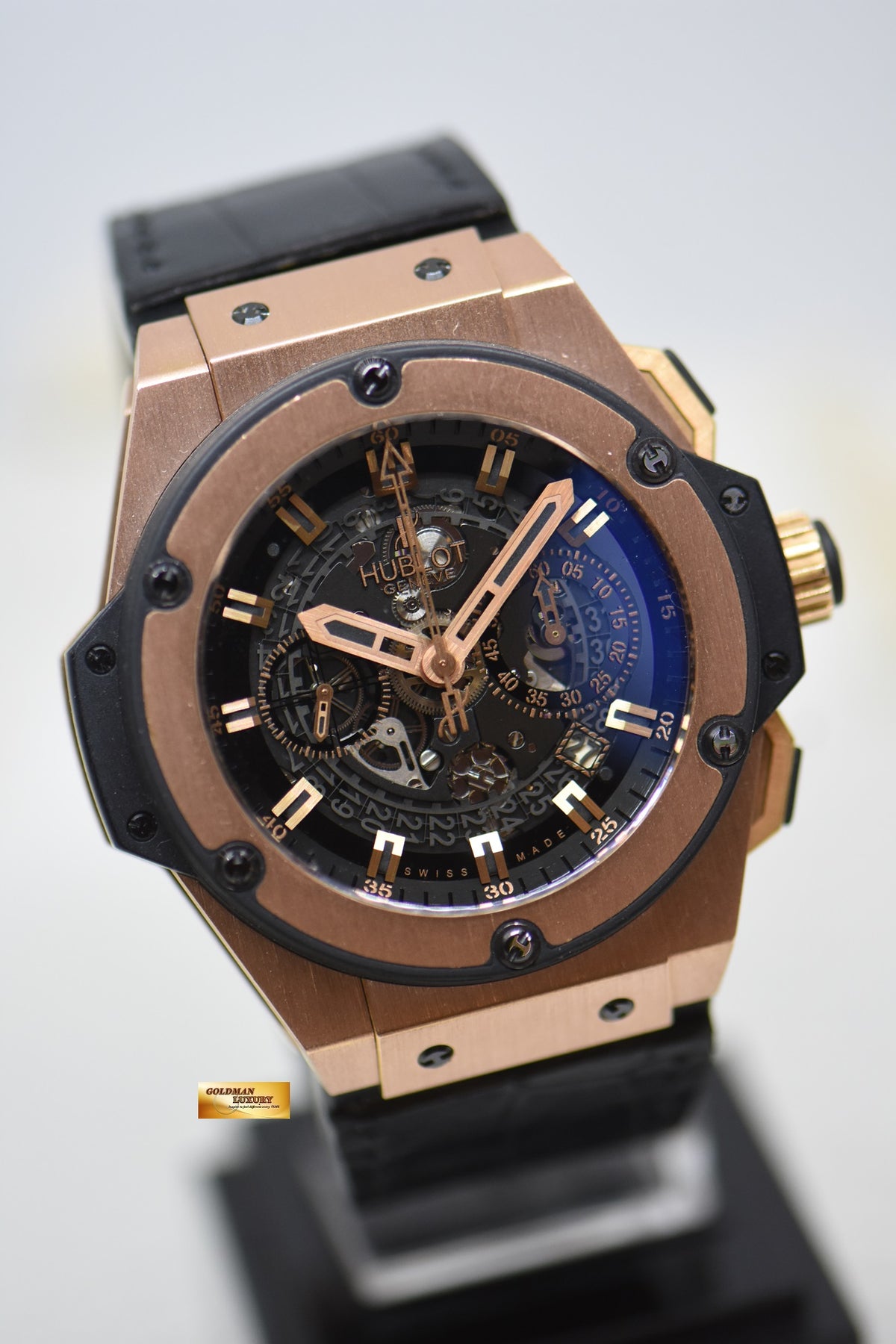 [SOLD] HUBLOT KING POWER UNICO CHRONOGRAPH 48mm ROSE GOLD IN LEATHER STRAP AUTOMATIC 701.OX.0180.RX (MINT)