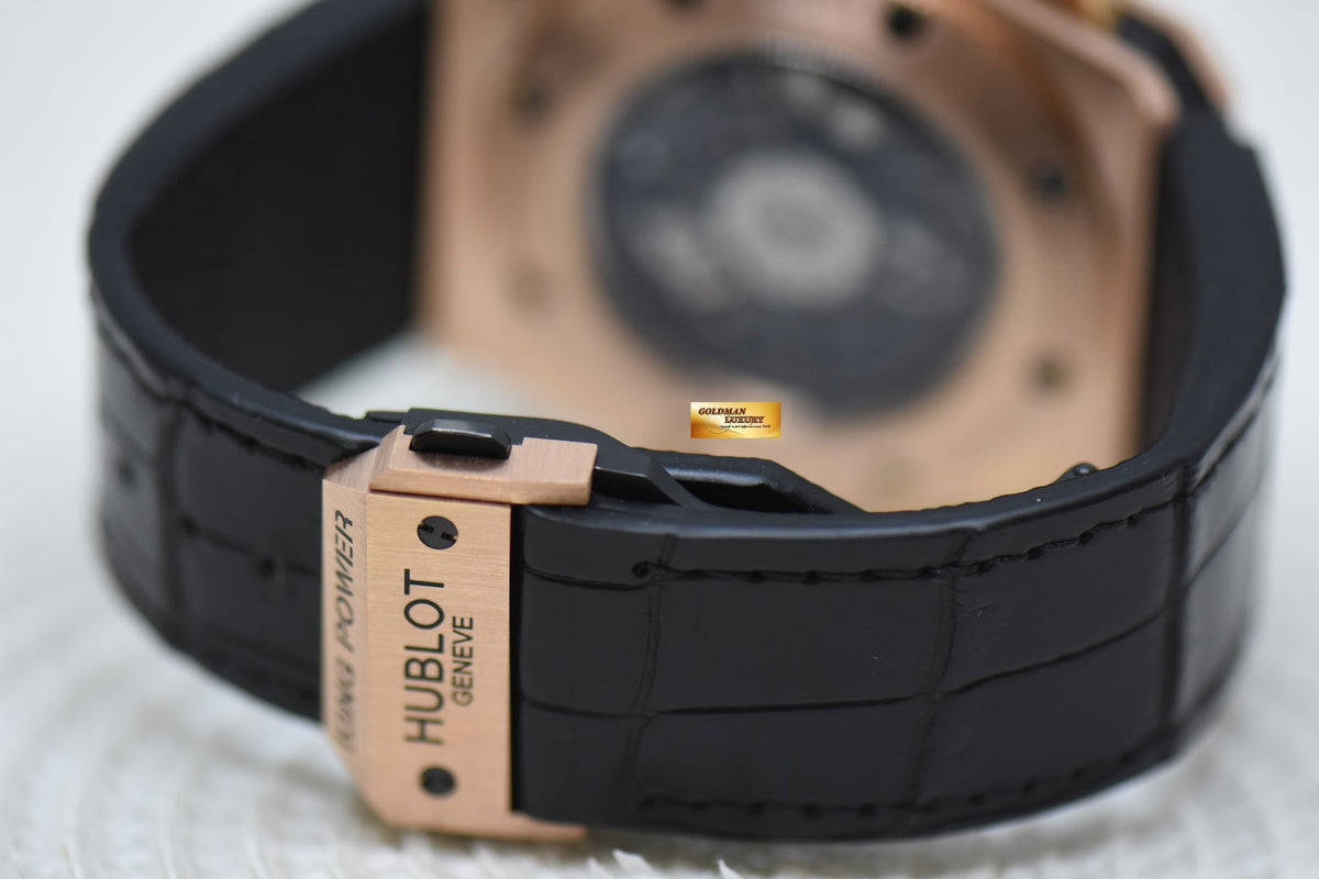 [SOLD] HUBLOT KING POWER UNICO CHRONOGRAPH 48mm ROSE GOLD IN LEATHER STRAP AUTOMATIC 701.OX.0180.RX (MINT)