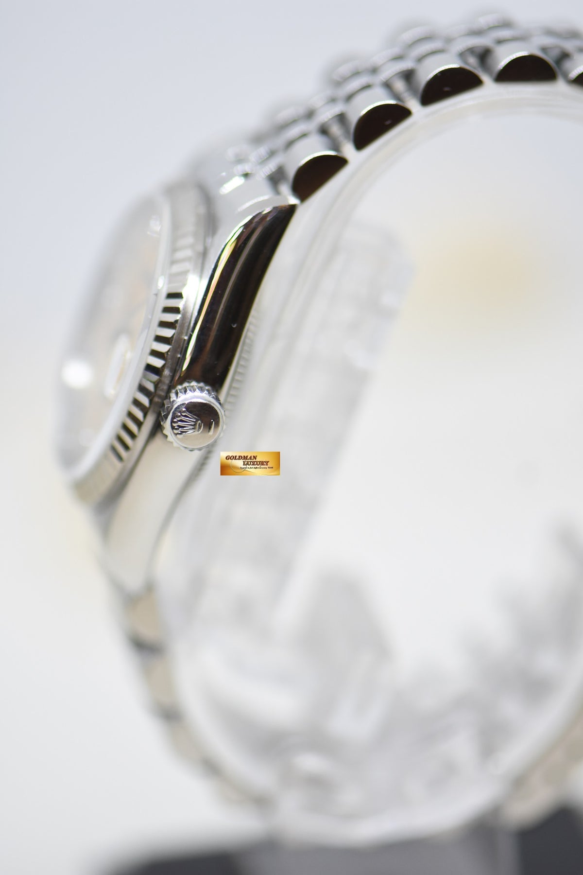 [SOLD] ROLEX OYSTER DATEJUST 31mm STEEL IN JUBILEE BRACELET COMPUTER SALMON DIAMOND DIAL 68274 (MINT)