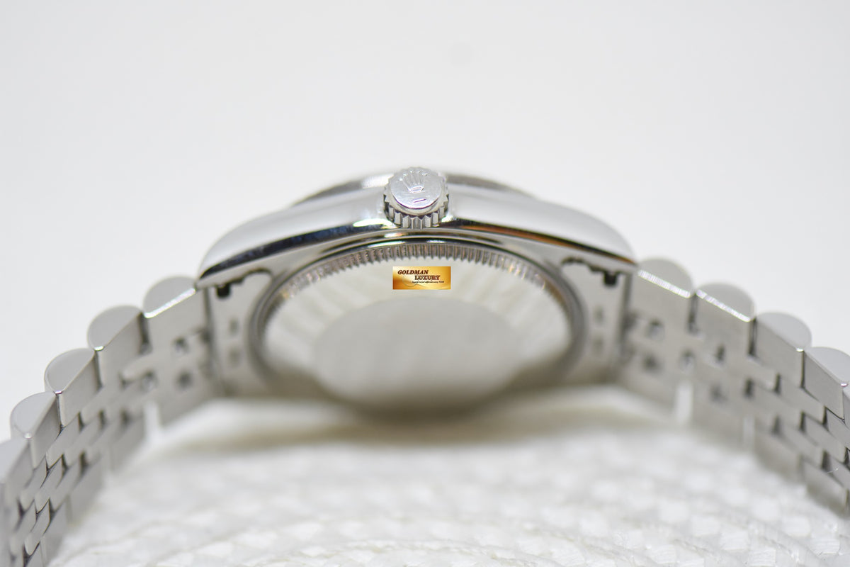 [SOLD] ROLEX OYSTER DATEJUST 31mm STEEL IN JUBILEE BRACELET COMPUTER SALMON DIAMOND DIAL 68274 (MINT)