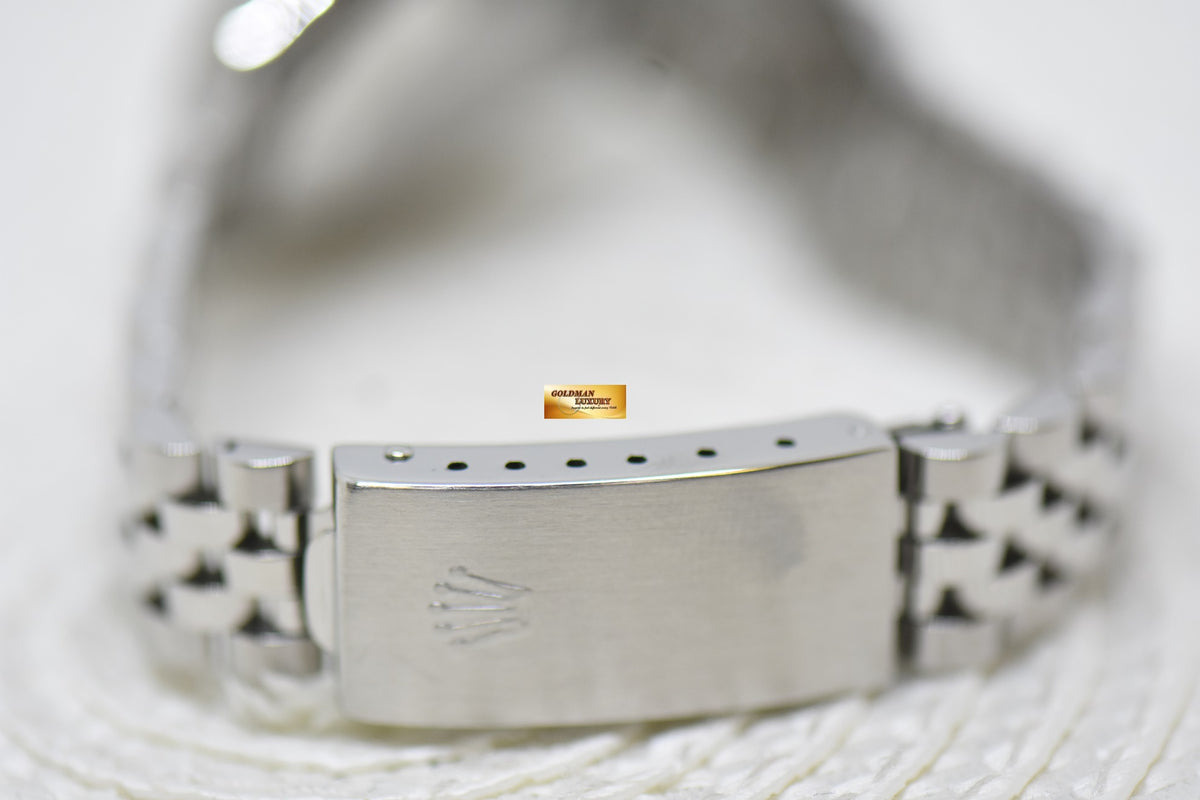 [SOLD] ROLEX OYSTER DATEJUST 31mm STEEL IN JUBILEE BRACELET COMPUTER SALMON DIAMOND DIAL 68274 (MINT)