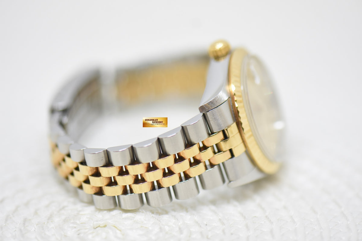 [SOLD] ROLEX OYSTER DATEJUST 31mm HALF-GOLD IN JUBILEE BRACELET GOLD DIAMOND DIAL 78273 (MINT)
