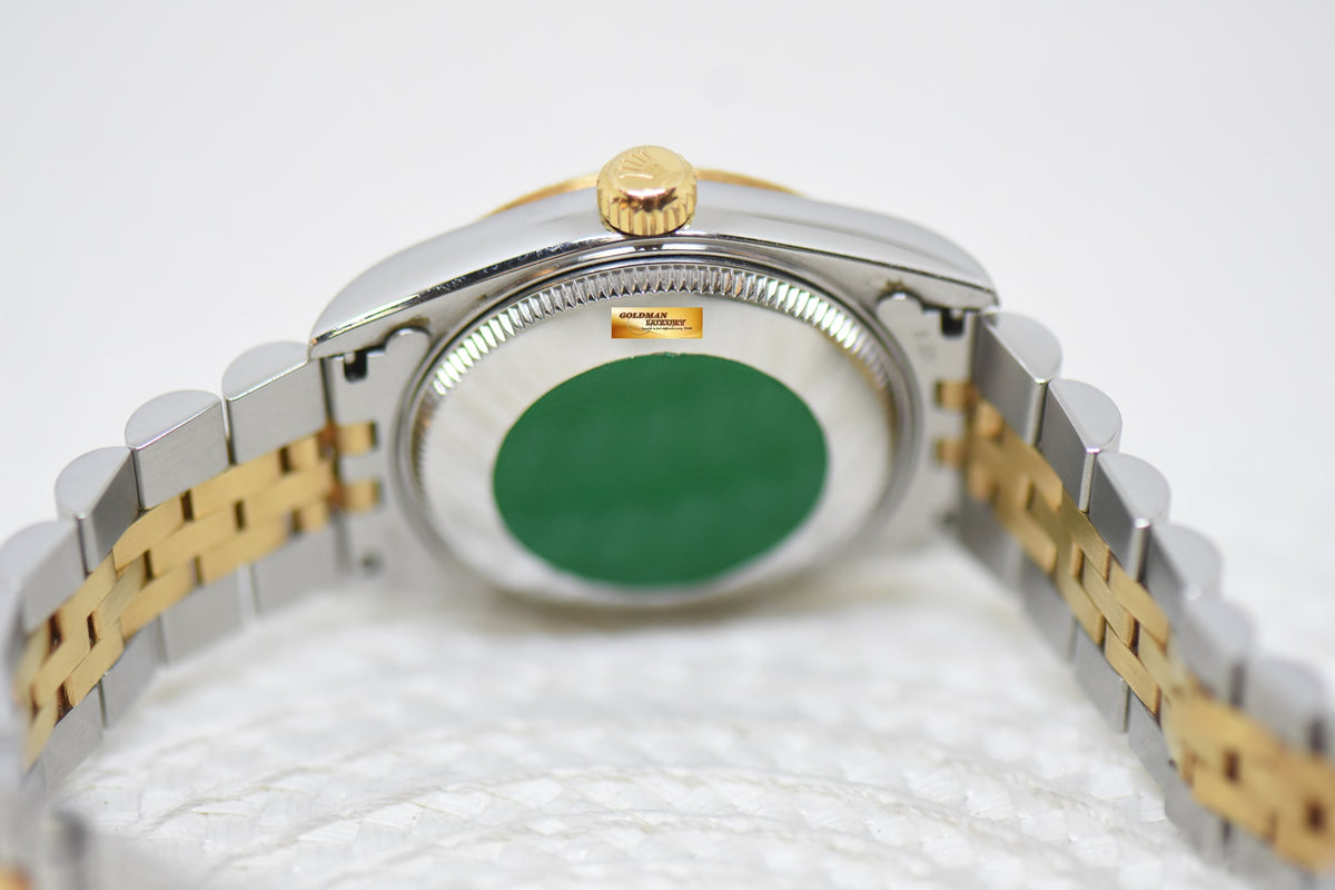 [SOLD] ROLEX OYSTER DATEJUST 31mm HALF-GOLD IN JUBILEE BRACELET GOLD DIAMOND DIAL 78273 (MINT)