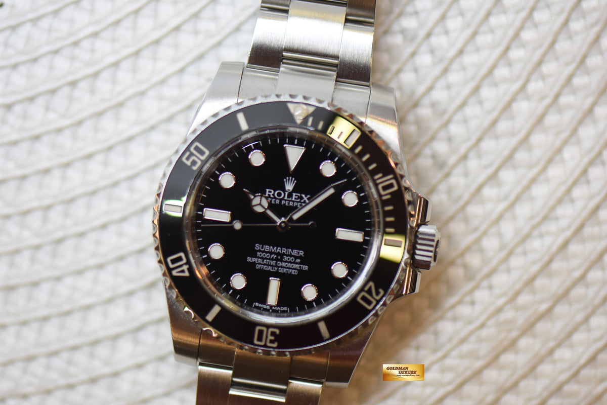 [SOLD] ROLEX OYSTER PERPETUAL SUBMARINER NO-DATE CERAMIC BLACK 114060 (MINT) (UNPOLISHED)
