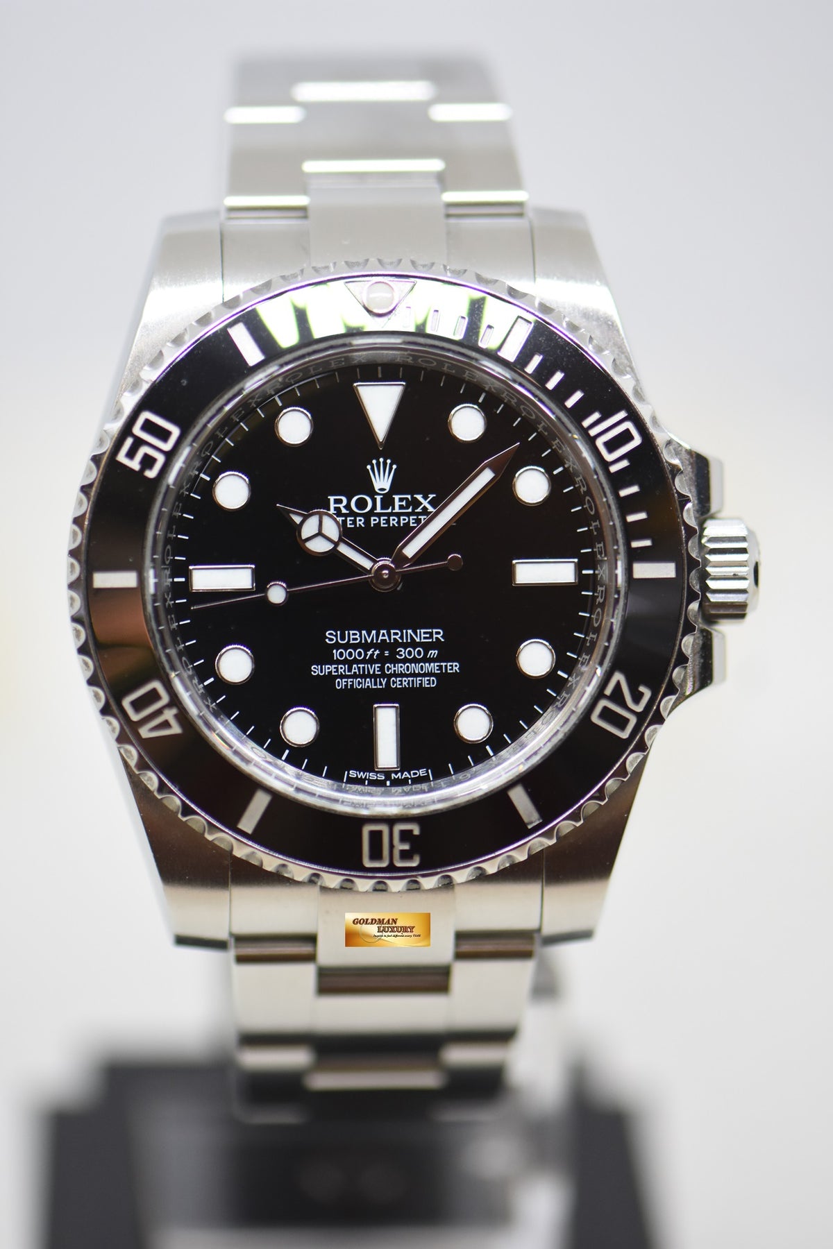 [SOLD] ROLEX OYSTER PERPETUAL SUBMARINER NO-DATE CERAMIC BLACK 114060 (MINT) (UNPOLISHED)