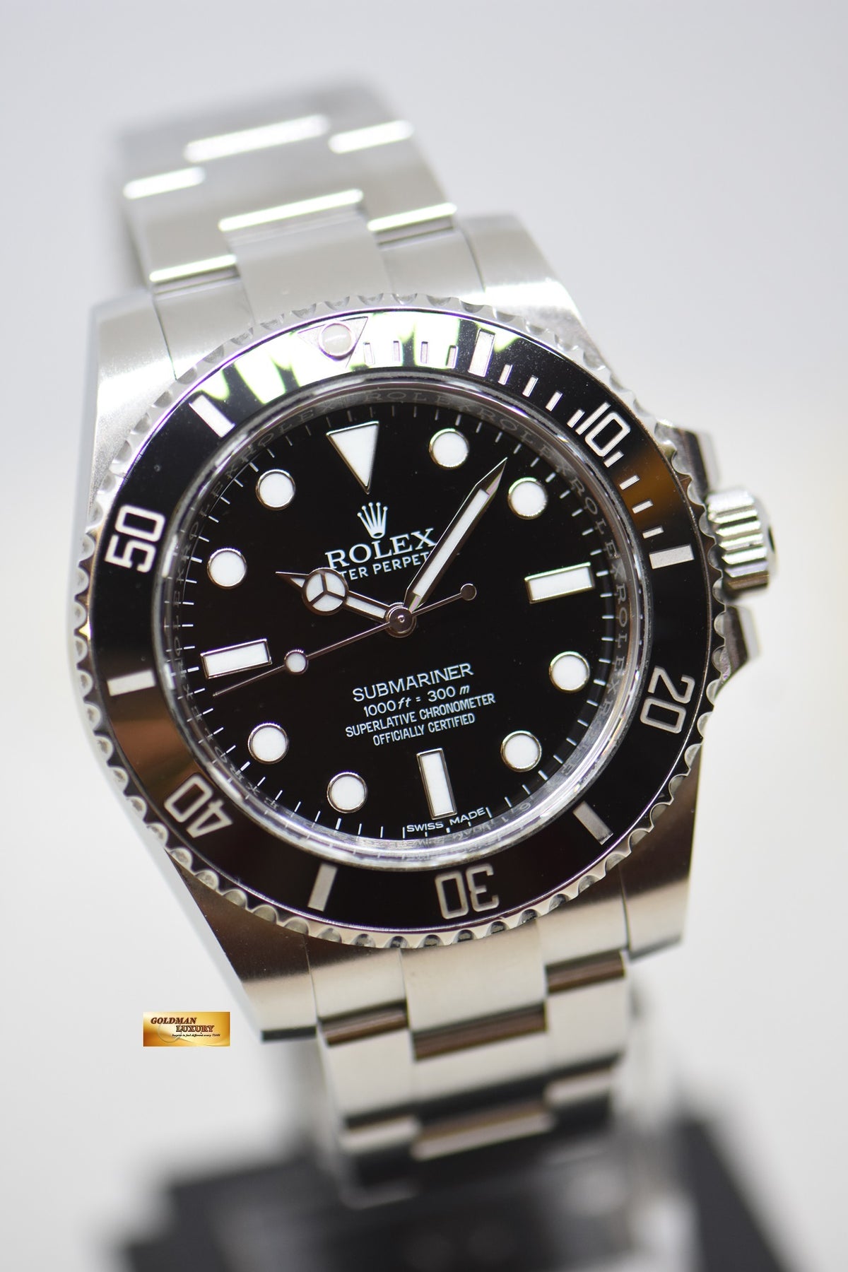 [SOLD] ROLEX OYSTER PERPETUAL SUBMARINER NO-DATE CERAMIC BLACK 114060 (MINT) (UNPOLISHED)