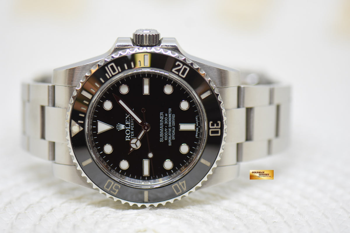 [SOLD] ROLEX OYSTER PERPETUAL SUBMARINER NO-DATE CERAMIC BLACK 114060 (MINT) (UNPOLISHED)
