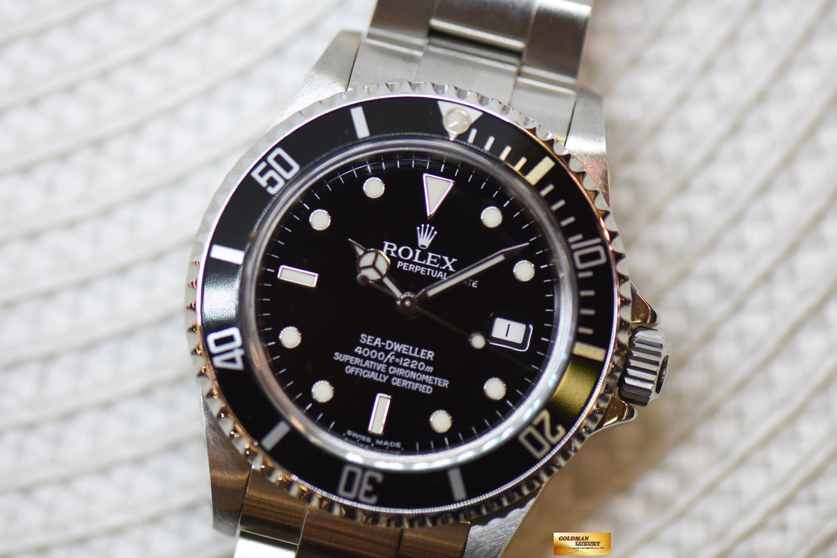 [SOLD] ROLEX OYSTER SEA DWELLER 40mm STEEL BRACELET BLACK DIAL 16600 (NO-PINHOLE-SEL) (MINT)