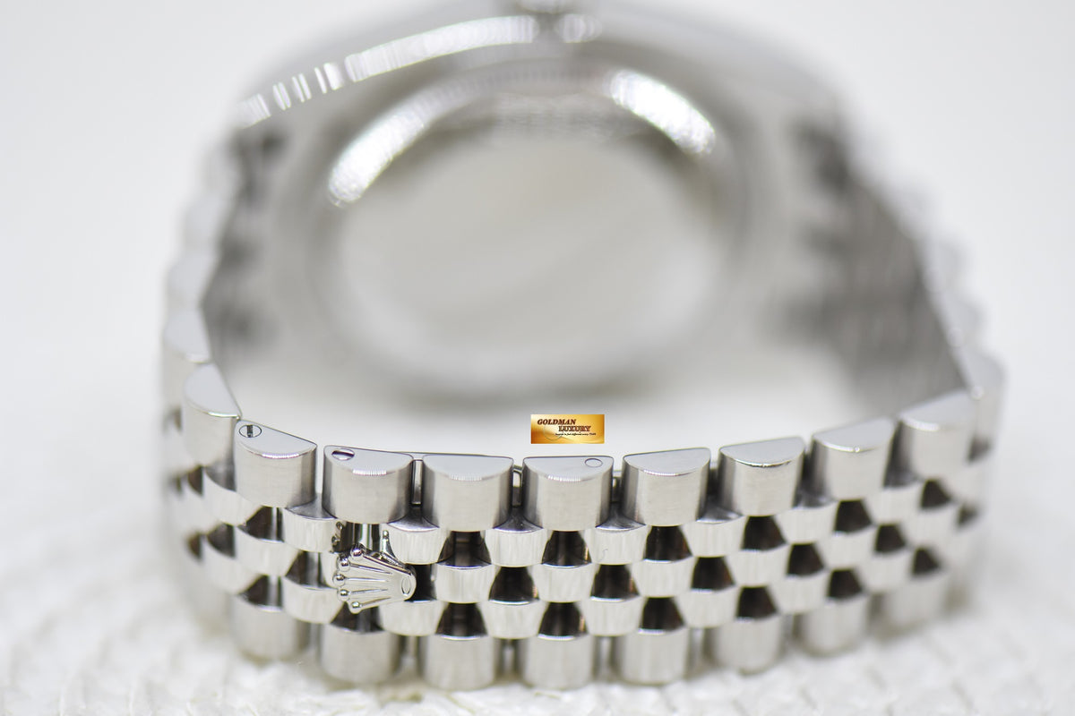[SOLD] ROLEX OYSTER DATEJUST 36mm STEEL IN JUBILEE BRACELET BLACK ROMAN DIAL 116234 (MINT)