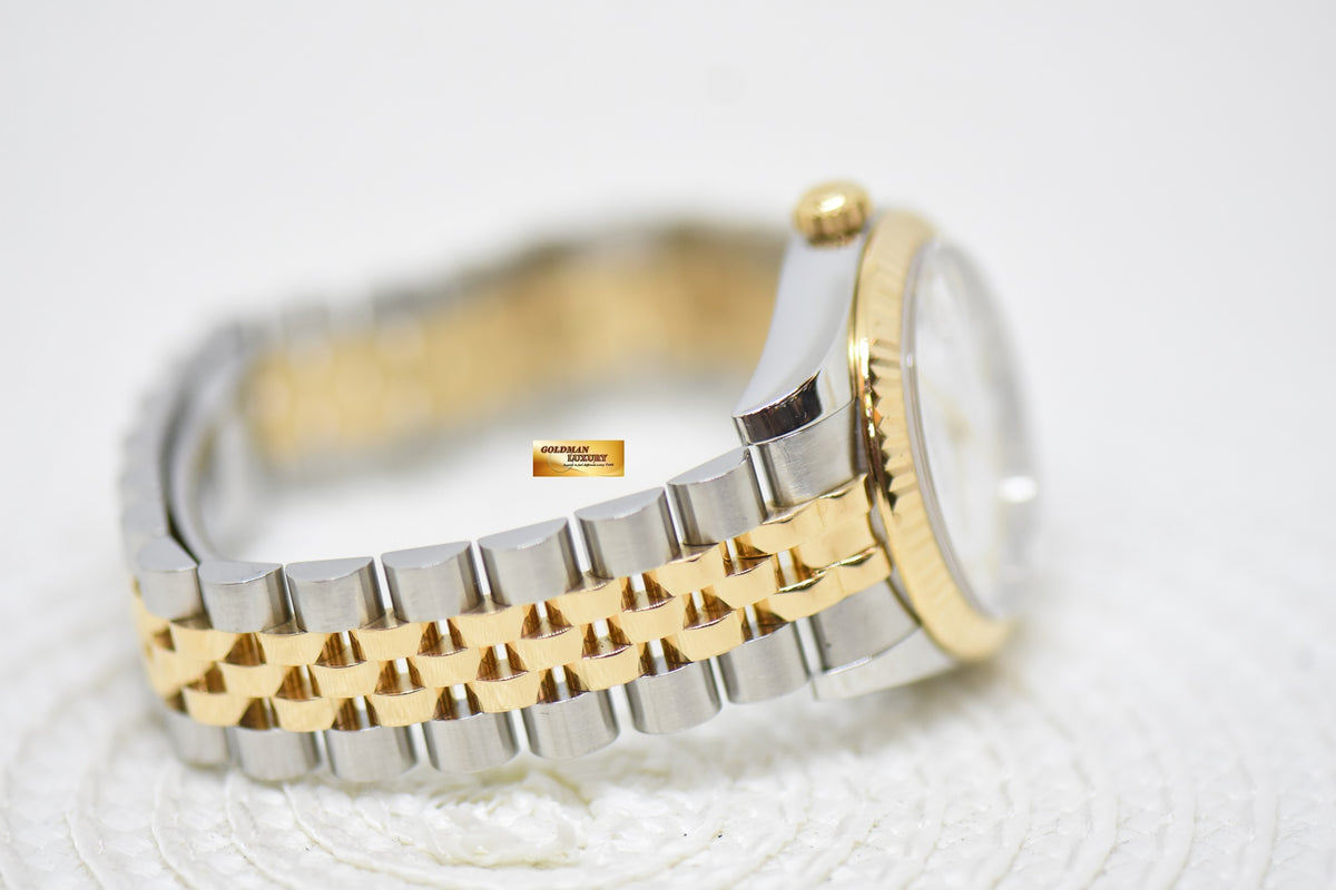 [SOLD] ROLEX OYSTER DATEJUST 31mm HALF-GOLD IN JUBILEE BRACELET WHITE ROMAN DIAL 178273 (MINT)