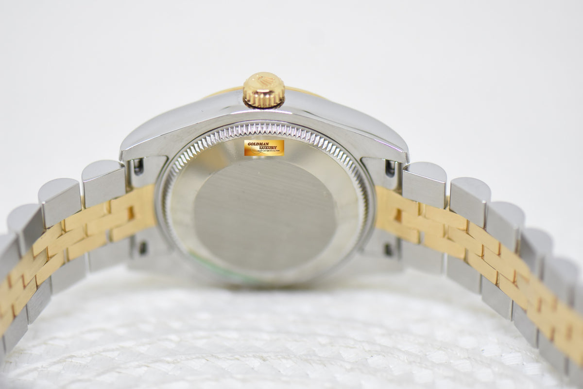 [SOLD] ROLEX OYSTER DATEJUST 31mm HALF-GOLD IN JUBILEE BRACELET WHITE ROMAN DIAL 178273 (MINT)