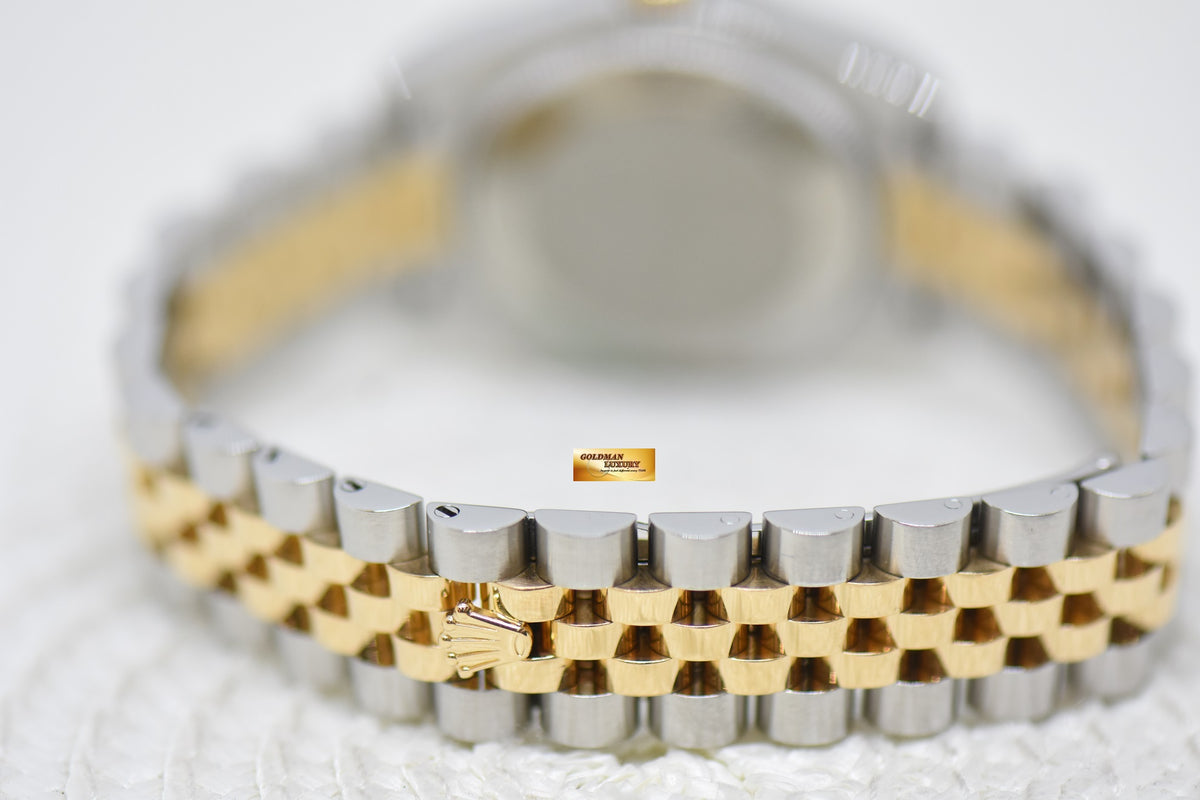[SOLD] ROLEX OYSTER DATEJUST 31mm HALF-GOLD IN JUBILEE BRACELET WHITE ROMAN DIAL 178273 (MINT)