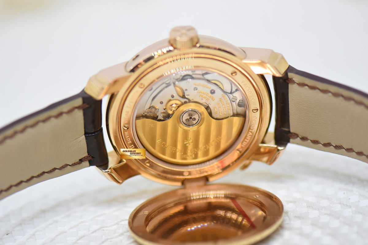[SOLD] VACHERON CONSTANTIN MALTE 39mm REGULATEUR DUAL TIME ROSE GOLD IN LEATHER STRAP AUTOMATIC 42005/2 (MINT)