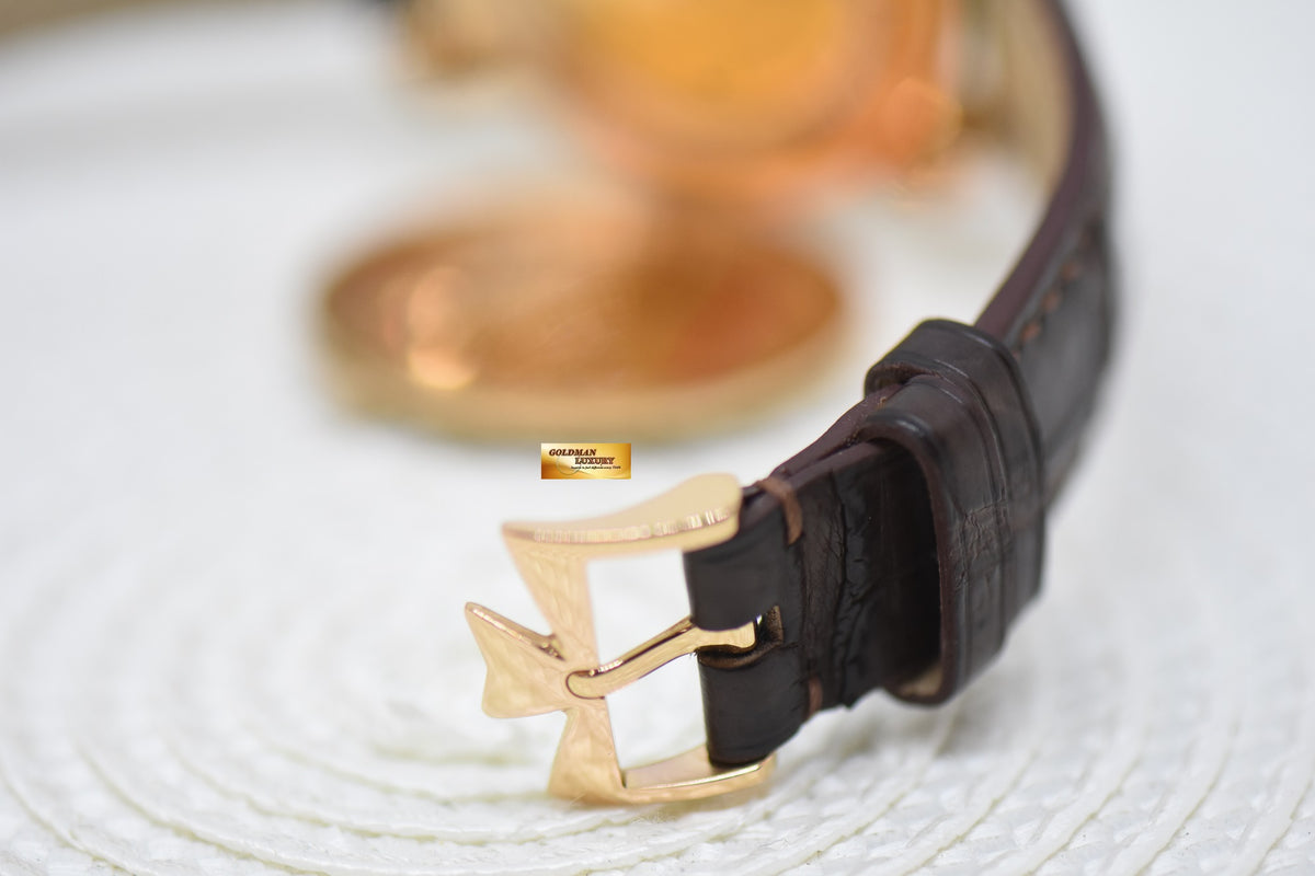 [SOLD] VACHERON CONSTANTIN MALTE 39mm REGULATEUR DUAL TIME ROSE GOLD IN LEATHER STRAP AUTOMATIC 42005/2 (MINT)