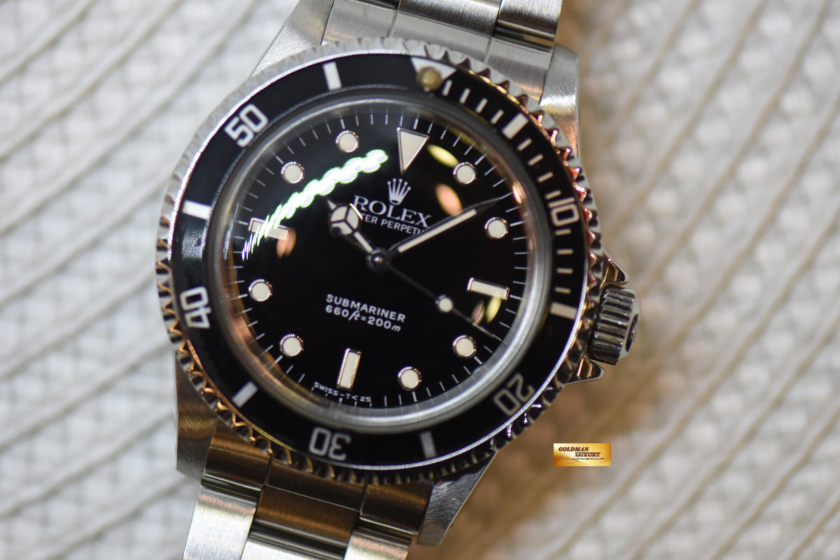 [SOLD] ROLEX OYSTER PERPETUAL SUBMARINER NO-DATE BLACK GLOSS DIAL 5513 (MINT-VINTAGE)