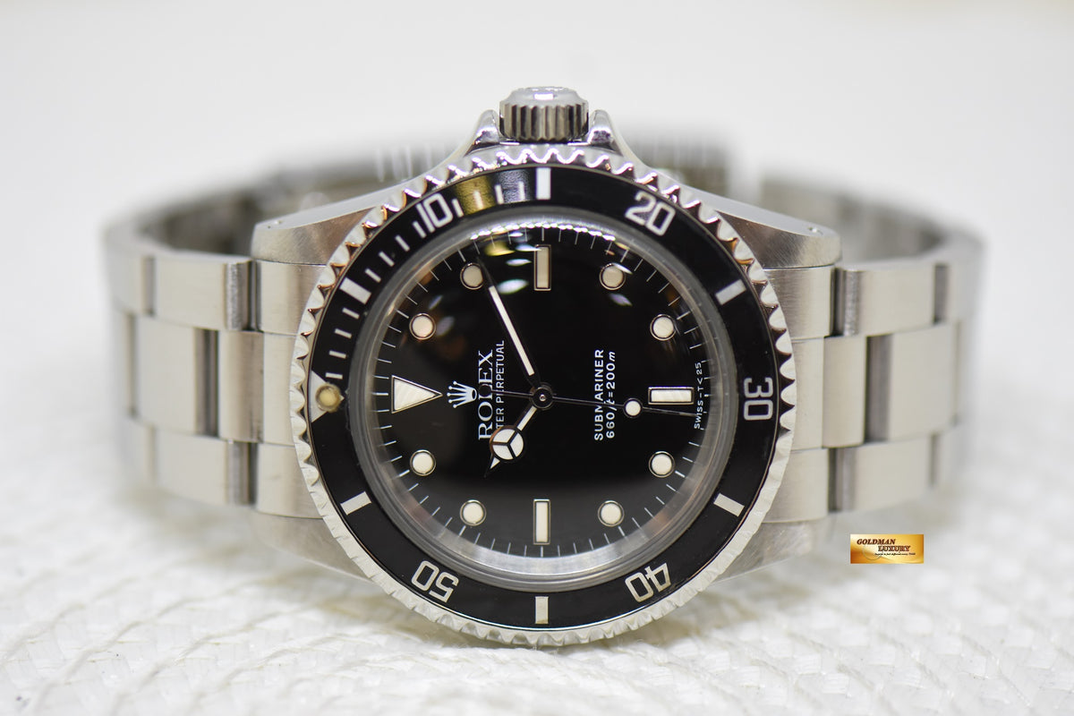 [SOLD] ROLEX OYSTER PERPETUAL SUBMARINER NO-DATE BLACK GLOSS DIAL 5513 (MINT-VINTAGE)