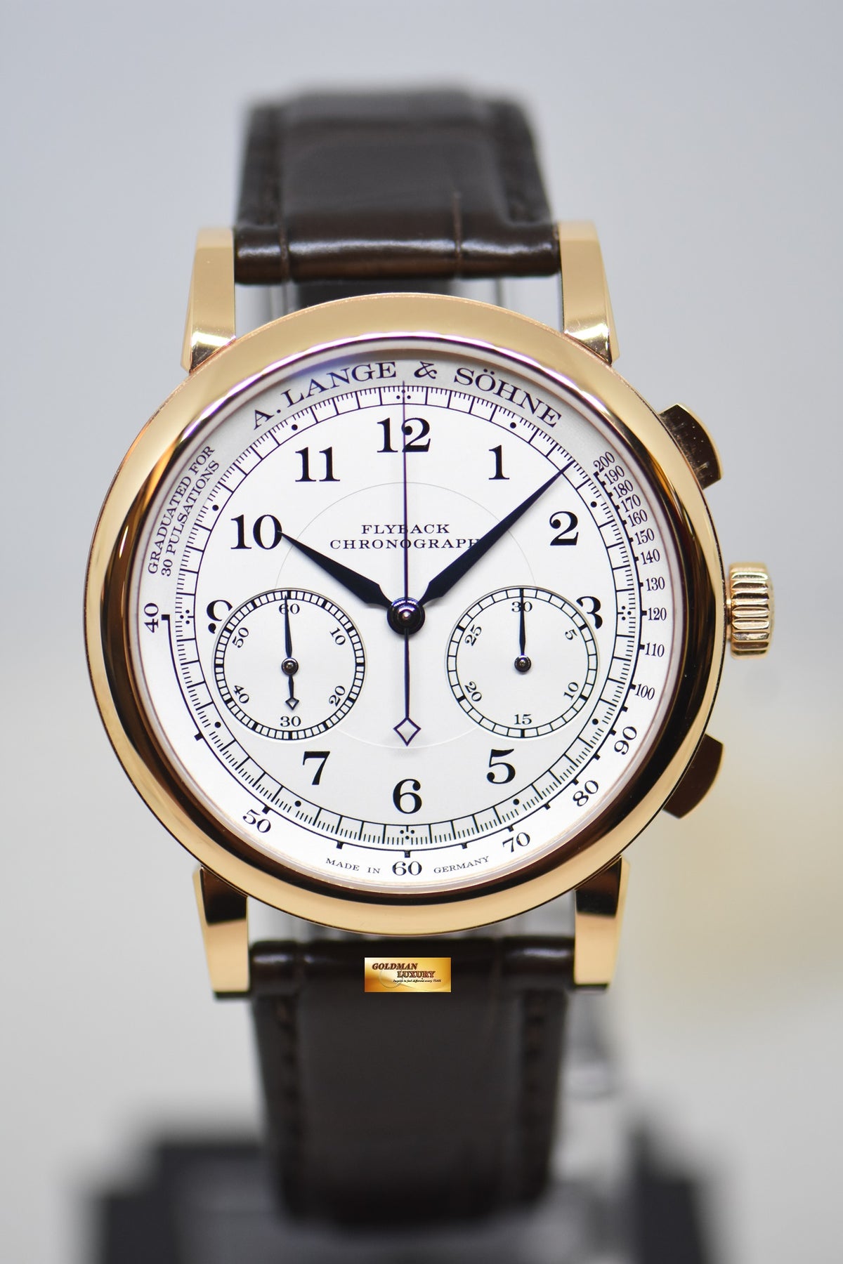 [SOLD] A.LANGE & SOHNE 1815 FLYBACK CHRONOGRAPH ROSE GOLD MANUAL WINDING 414.032 (MINT-UNPOLISHED)