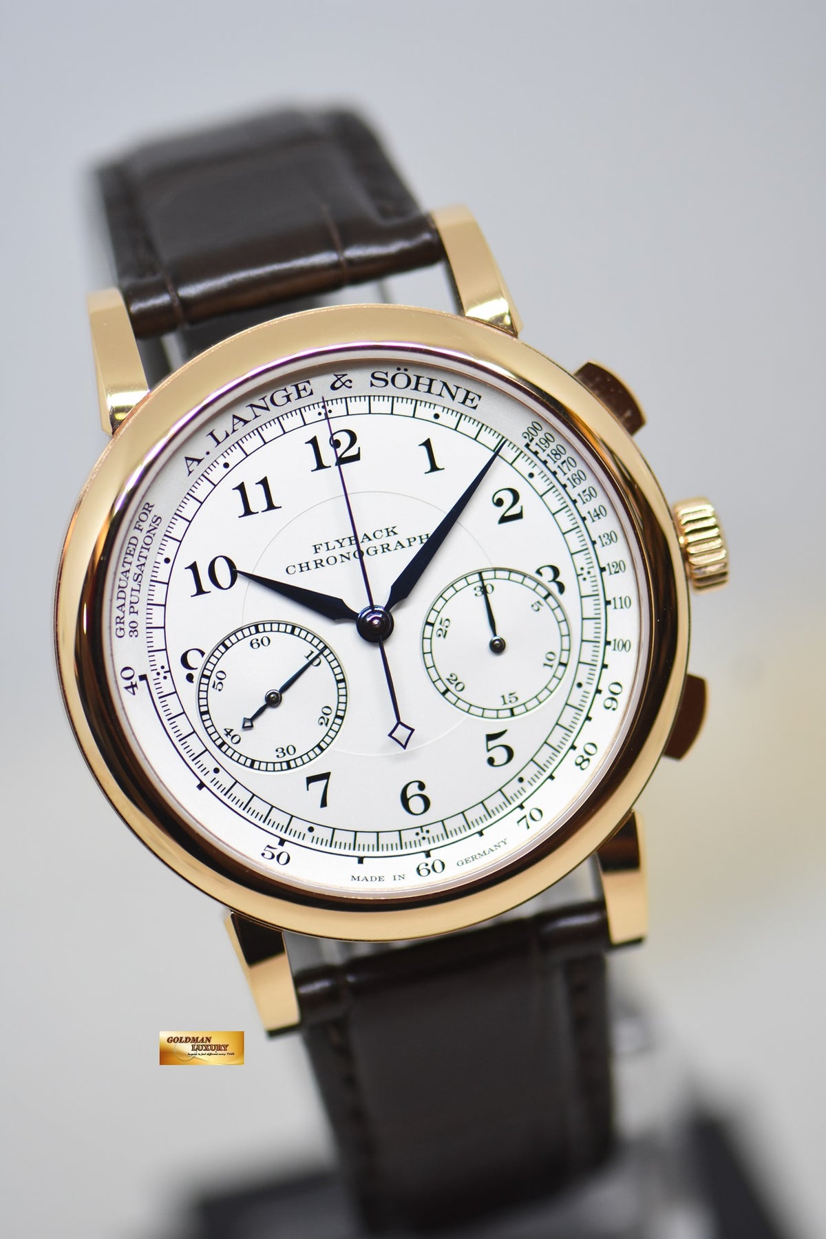 [SOLD] A.LANGE & SOHNE 1815 FLYBACK CHRONOGRAPH ROSE GOLD MANUAL WINDING 414.032 (MINT-UNPOLISHED)