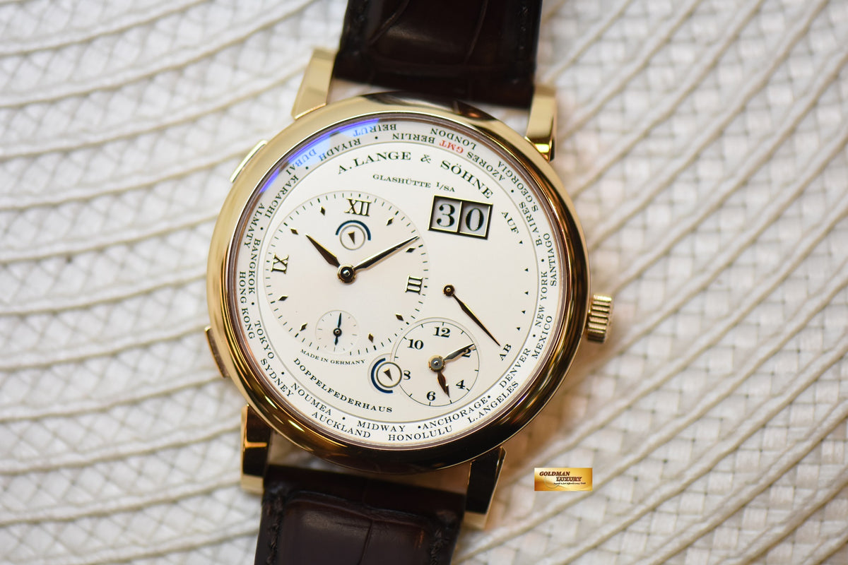 [SOLD] A.LANGE & SOHNE LANGE 1 TIMEZONE 41.9mm PINK GOLD OUTSIZED DATE DAY/NIGHT MANUAL 116.032 (MINT)