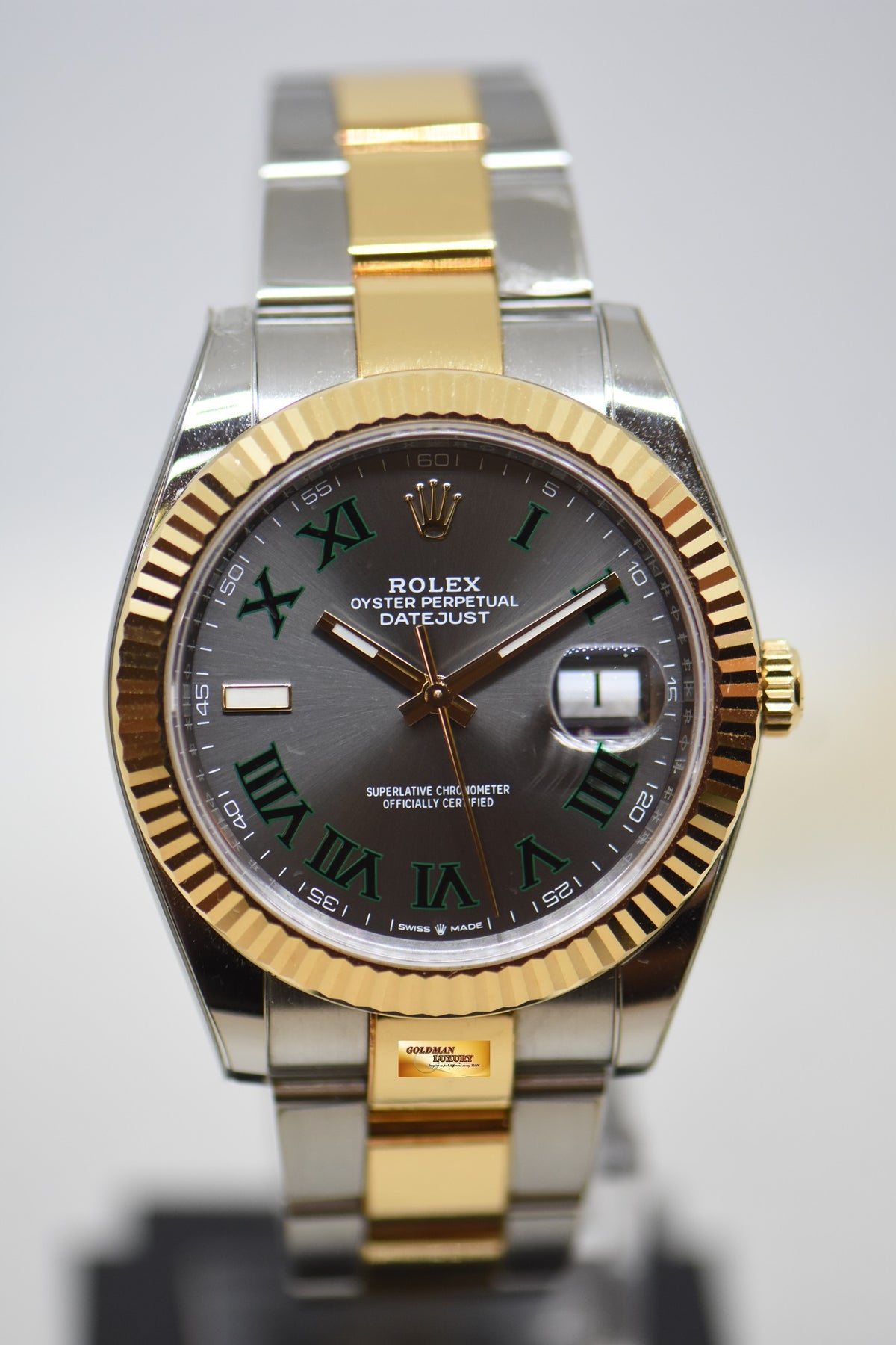 [SOLD] ROLEX OYSTER DATEJUST 41mm GOLD /  STEEL OYSTER BRACELET “WIMBLEDON DIAL” 126333 (MINT-RX-8 STICKERS)