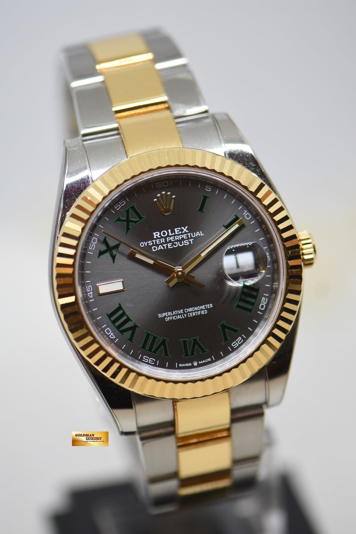 [SOLD] ROLEX OYSTER DATEJUST 41mm GOLD /  STEEL OYSTER BRACELET “WIMBLEDON DIAL” 126333 (MINT-RX-8 STICKERS)