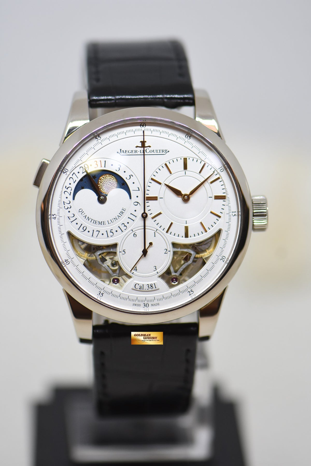 [SOLD] JLC DUOMETRE A QUANTIEME LUNAIRE 40.5mm MOONPHASE 18K WHITE GOLD MANUAL Q6043420 (MINT)
