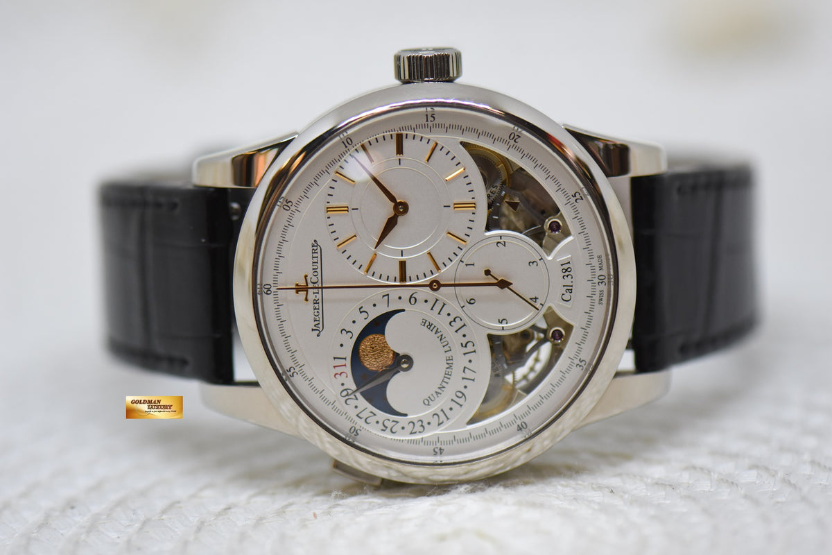 [SOLD] JLC DUOMETRE A QUANTIEME LUNAIRE 40.5mm MOONPHASE 18K WHITE GOLD MANUAL Q6043420 (MINT)
