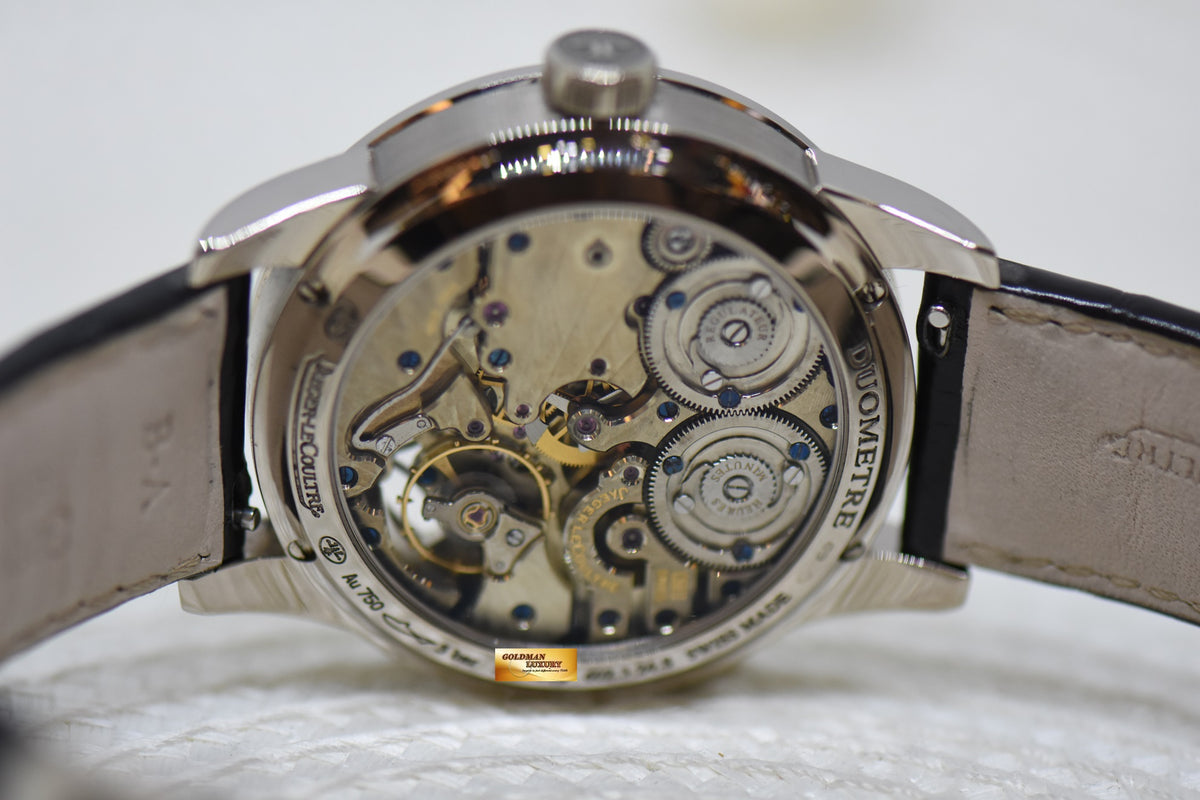 [SOLD] JLC DUOMETRE A QUANTIEME LUNAIRE 40.5mm MOONPHASE 18K WHITE GOLD MANUAL Q6043420 (MINT)