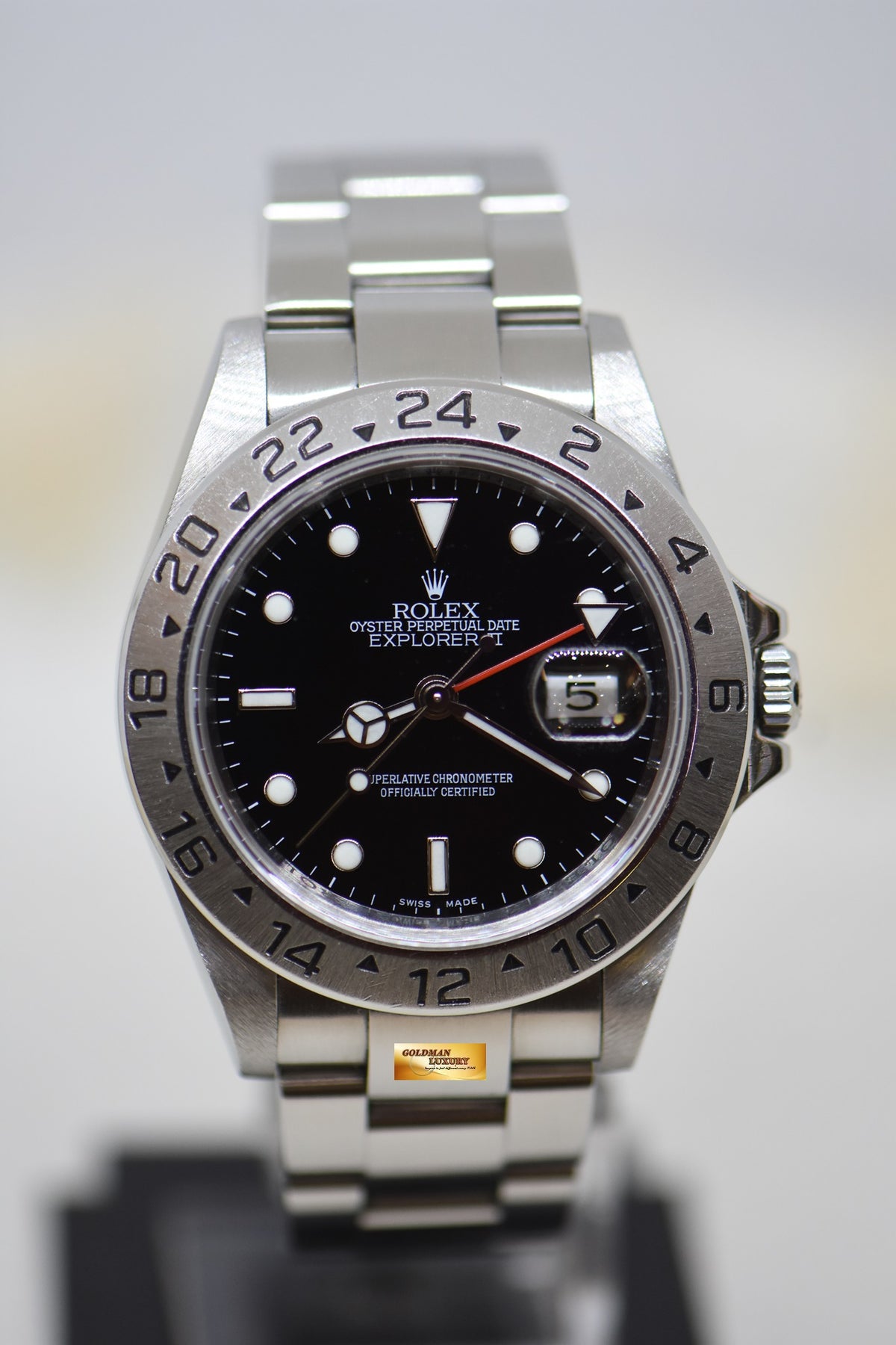 [SOLD] ROLEX OYSTER EXPLORER II 40mm STEEL BLACK DIAL CALIBRE 3185 16570 (NO PINHOLE-SEL) (CHAPTERING) (MINT)
