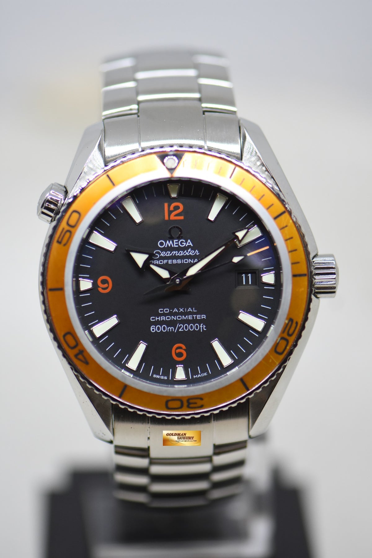 [SOLD] OMEGA SEAMASTER PLANET OCEAN 42mm STEEL ORANGE BLACK AUTOMATIC 2209.5000 (MINT)
