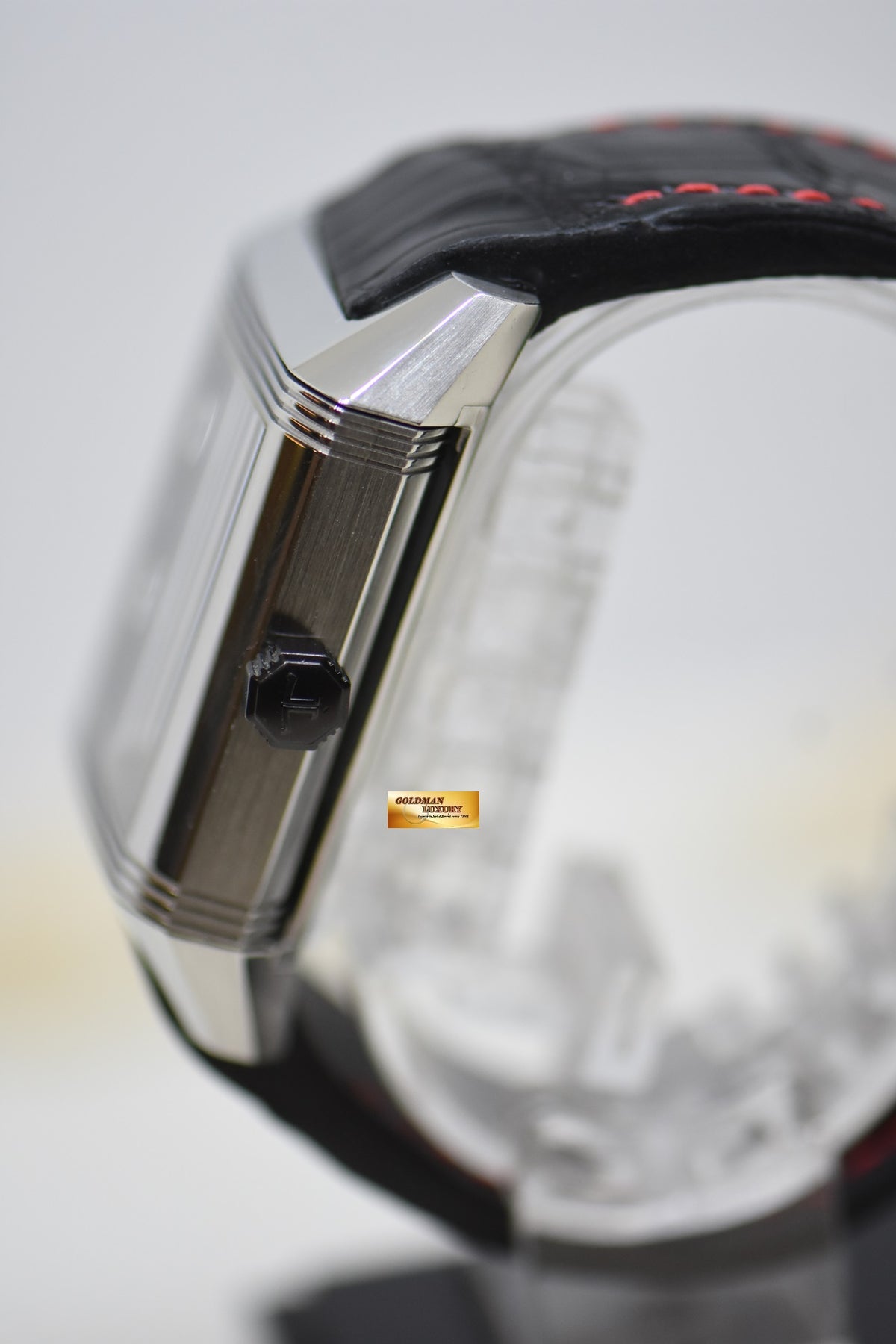 [SOLD] JLC REVERSO SQUADRA HOMETIME am/pm GMT STEEL IN LEATHER AUTOMATIC 230.8.77 (MINT)