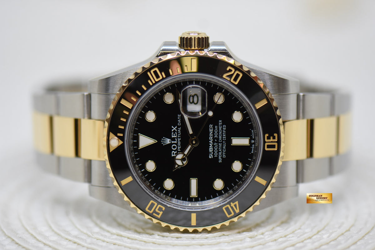 [SOLD] ROLEX OYSTER SUBMARINER 41mm HALF-GOLD IN BRACELET BLACK DIAL 126613LN (NEW-UNWORN)