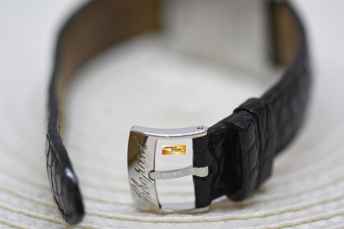 [SOLD] CHOPARD HAPPY SPORTS ORIGINAL 7 DIAMONDS MOP DIAL LADIES STEEL IN LEATHER STRAP QUARTZ 27/8495 (MINT)