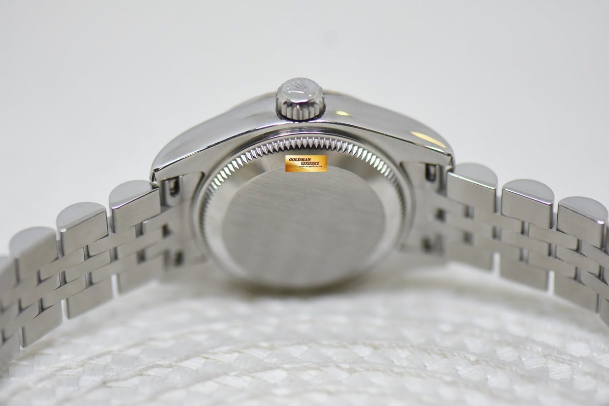 [SOLD] ROLEX OYSTER DATEJUST 26mm STEEL IN JUBILEE BRACELET PINK ROMAN DIAL 179174 (MINT)