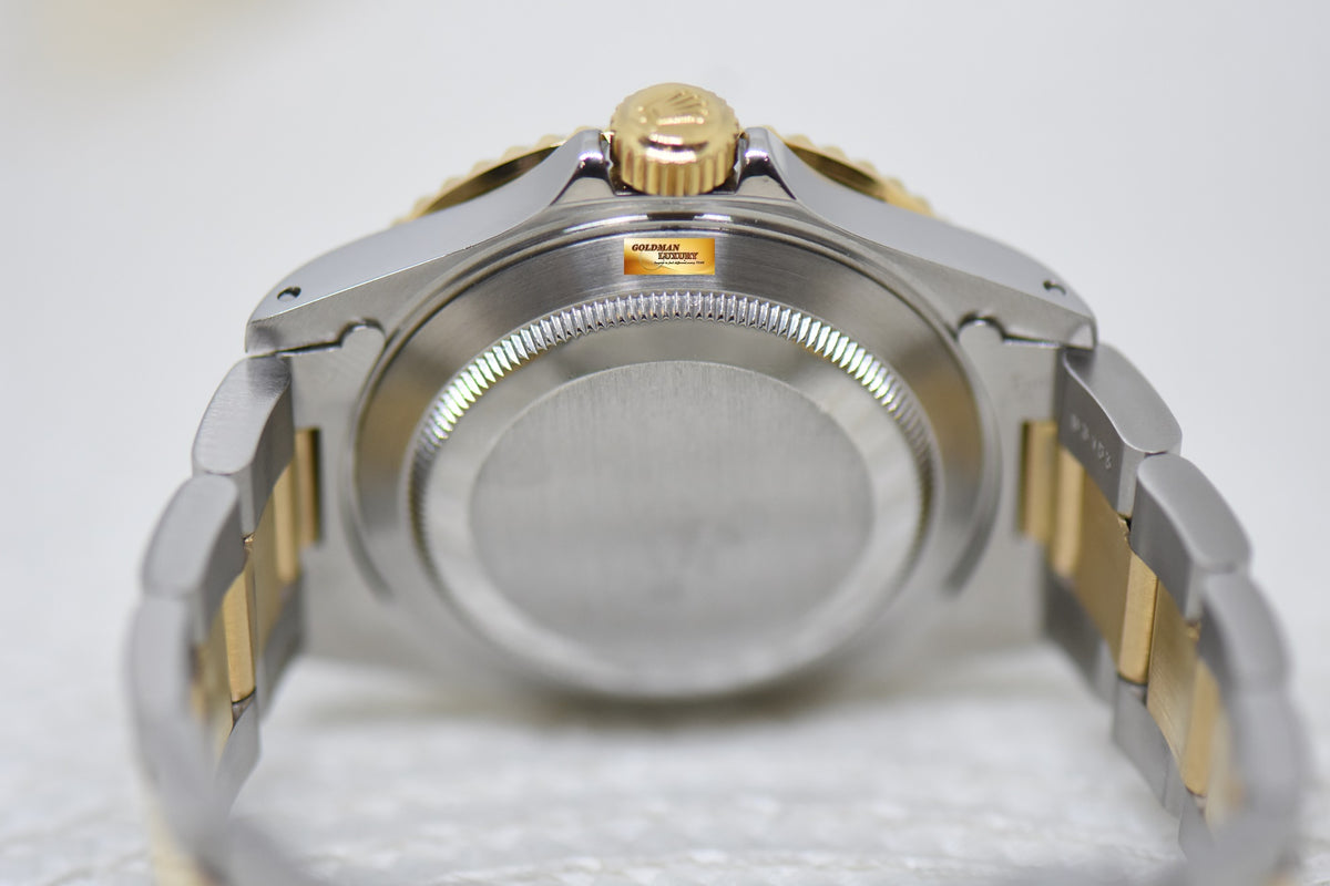 [SOLD] ROLEX OYSTER SUBMARINER 40mm HALF-GOLD SILVER SERTI DIAL 16613LB (MINT)