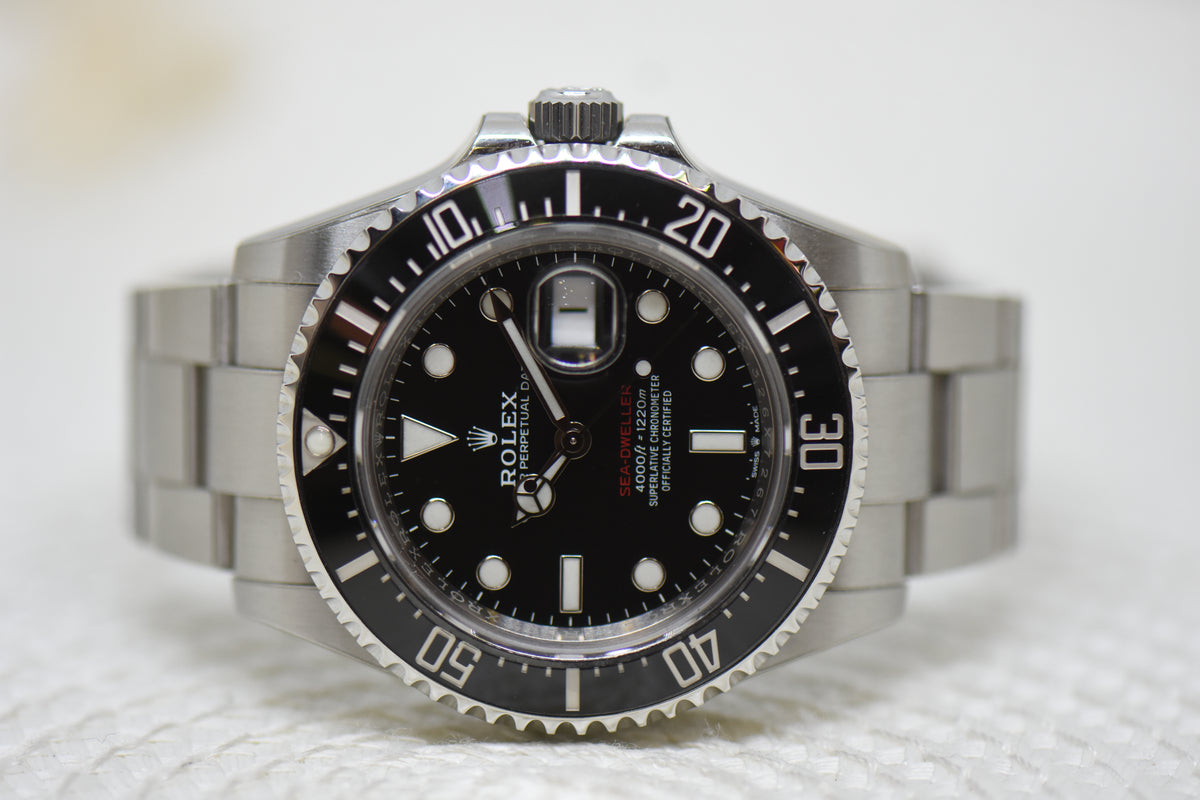 [SOLD] ROLEX OYSTER PERPETUAL RED SEA-DWELLER 43mm MARK II DIAL STEEL IN BRACELET 126600 (MINT)(RX8 STICKERS ON)