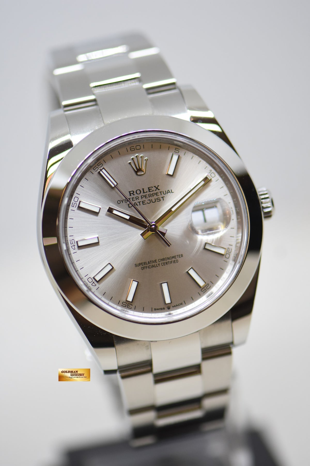 [SOLD] ROLEX OYSTER PERPETUAL DATEJUST 41mm SILVER DIAL STEEL IN OYSTER BRACELET 126300 (NEW-UNWORN)