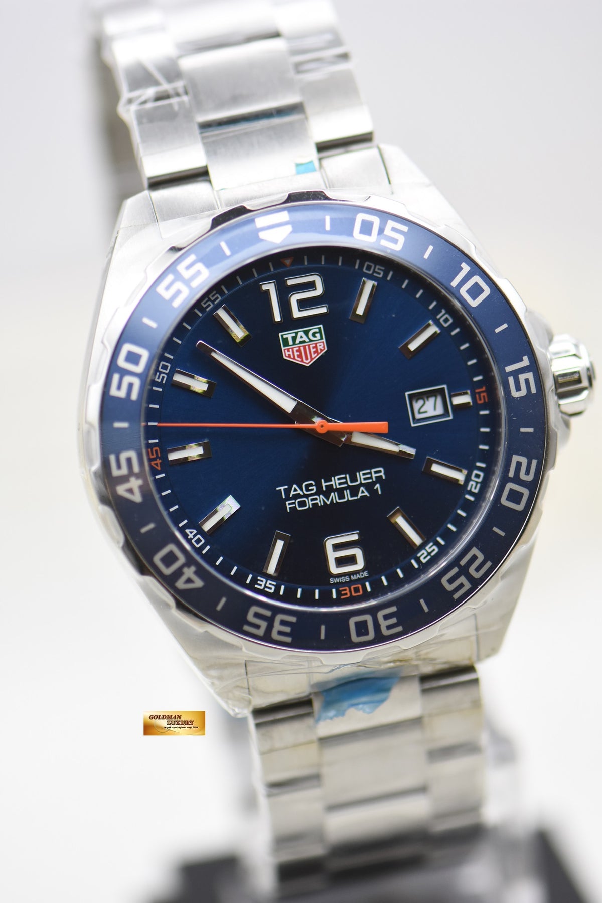 [SOLD] TAG HEUER FORMULA 1 DATE 43mm STEEL MENS BLUE QUARTZ (NEW-UNWORN)